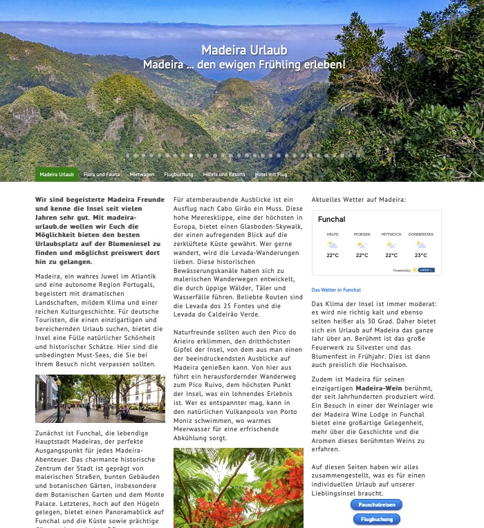Madeira Urlaub